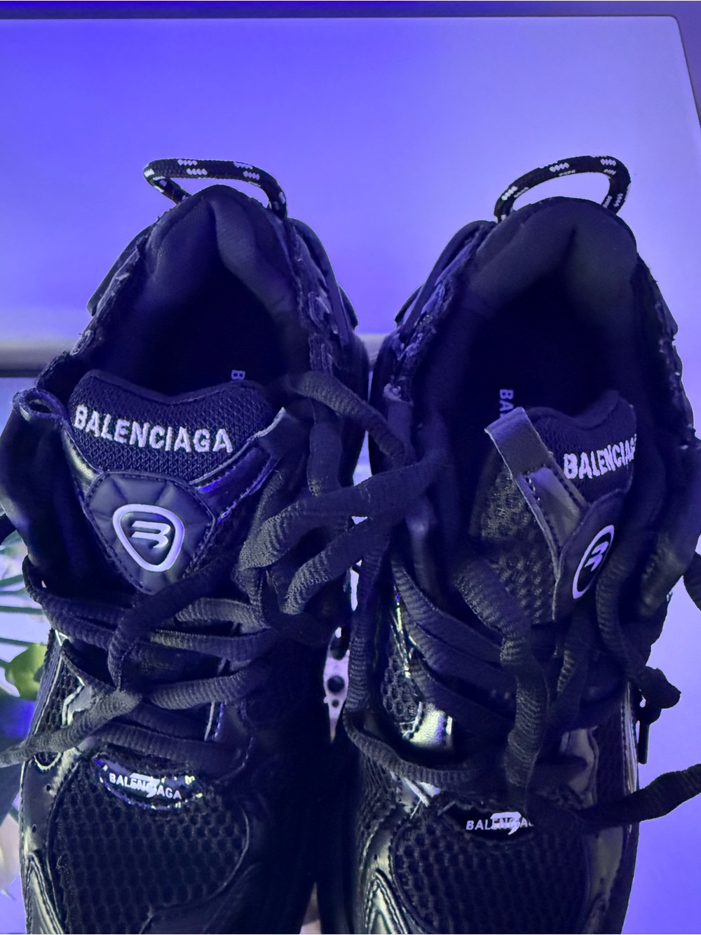 Balenciaga Kids Black Lace-Up Runner Sneakers